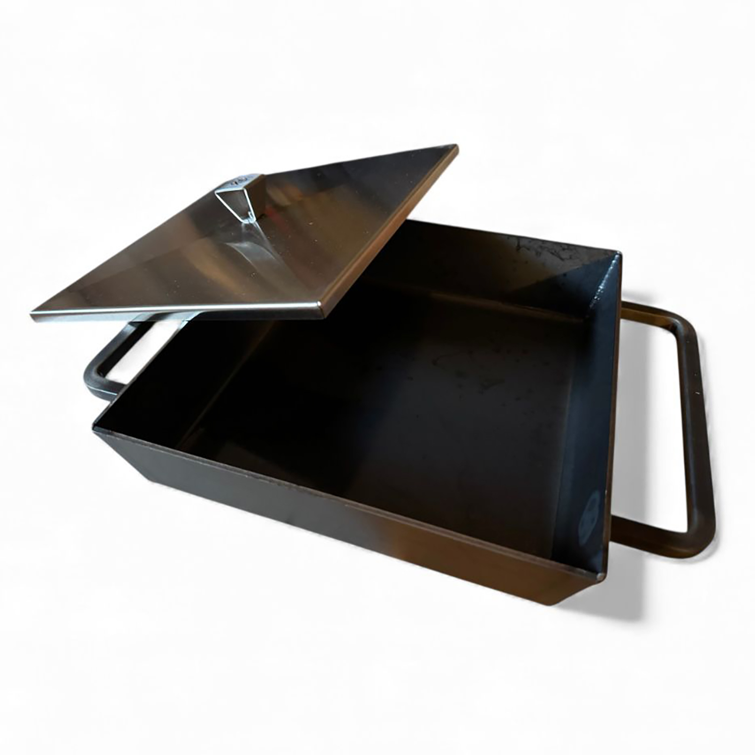 BRENN-BAR Pfanne aus Carbonstahl mit Edelstahldeckel